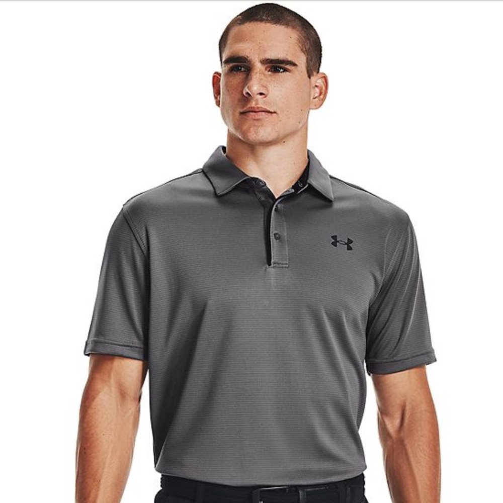 Under Armour 3XL Gray Tech Polo Shirt Athletic Fit